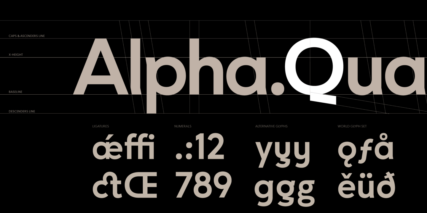 Пример шрифта Qualta Medium Italic